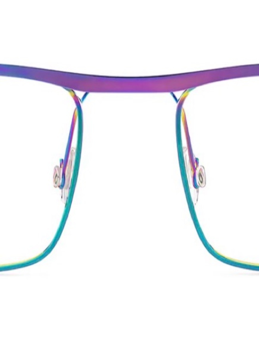 Iridescent Rimless Eyeglasses - Teal & Purple